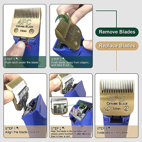 BESTBOMG 2 Stück 10# Ersatzklinge für Hundepflege, kompatibel mit Heiniger/Moser Max45 /Andis/Oster A5 Haarschneidemaschine für Hunde, Größe 10# 1/16 Zoll (1,5 mm), Länge zuschneidbar, 2 Stück