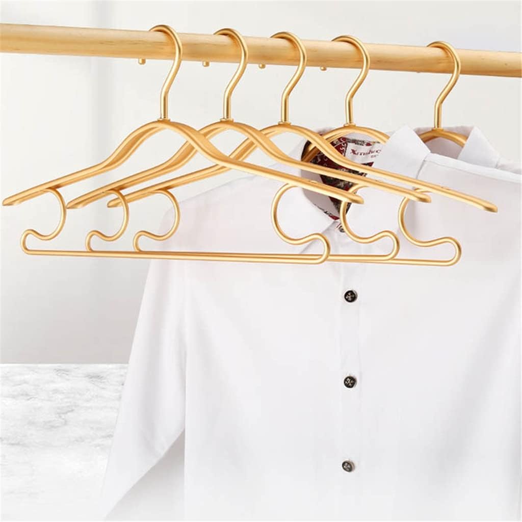 10pcs Metal Clothing Hanger Aluminum Alloy Non-Slip Thicken Winter Coat Hanging Rack Home Space Saver Storage Clothes Hangers(White-Fruit peach5)