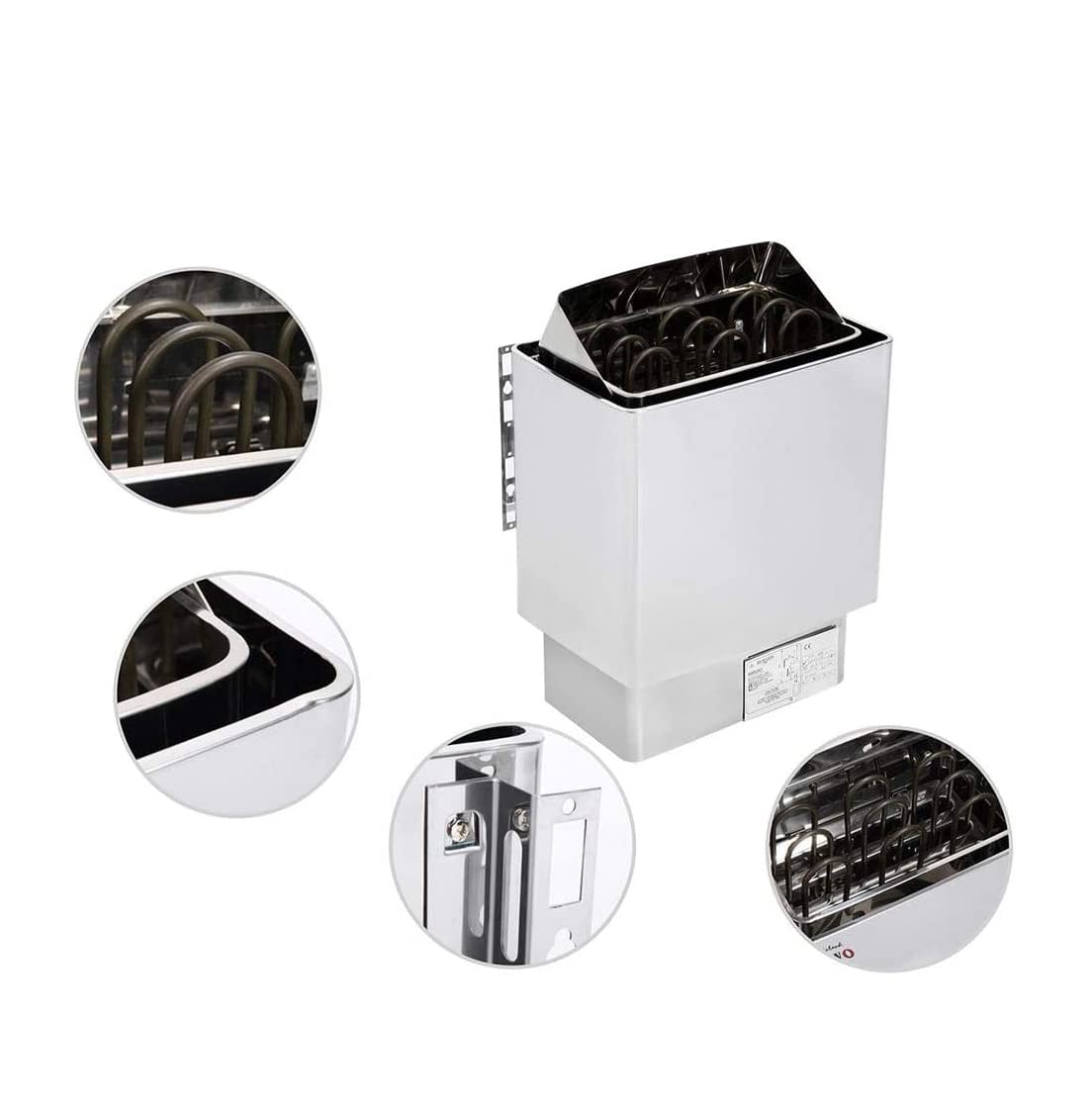 Forno Elettrico per Sauna, con Controllo termostato Esterno Sauna secca, Attrezzatura per Bagno Turco, per Bagno di Hotel di casa (9KW)
