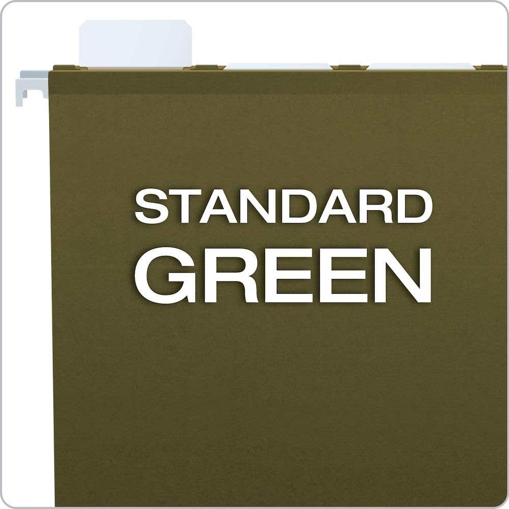 Pendaflex ready-tab reinforced Hanging Folders with Lift Tab Technology 25-Count Standard Green
