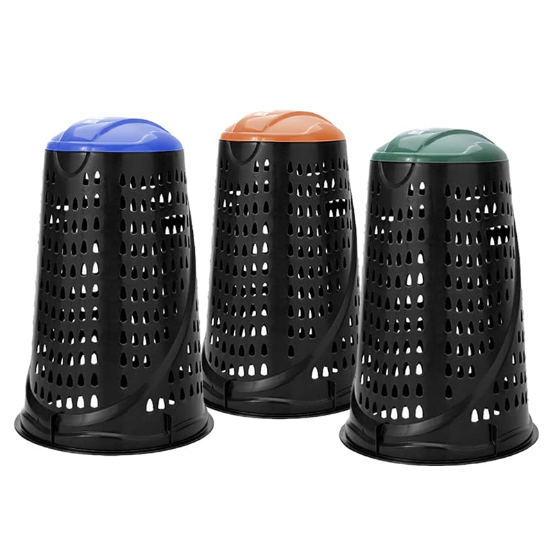 MAURY'S SET DI PATTUMIERE VARIO PORTASACCO DA GIARDINO 110 LT PER RACCOLTA DIFFERENZIATA (Tris)