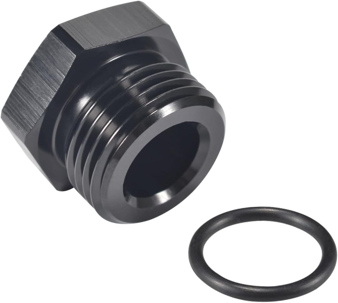 10AN Block Off Cap Male Adapter Fitting Aluminum Fuel Hex Plugs Seal Nut with ORB O-Ring Seal Boss 10AN 7/8-14UNF Male Thread