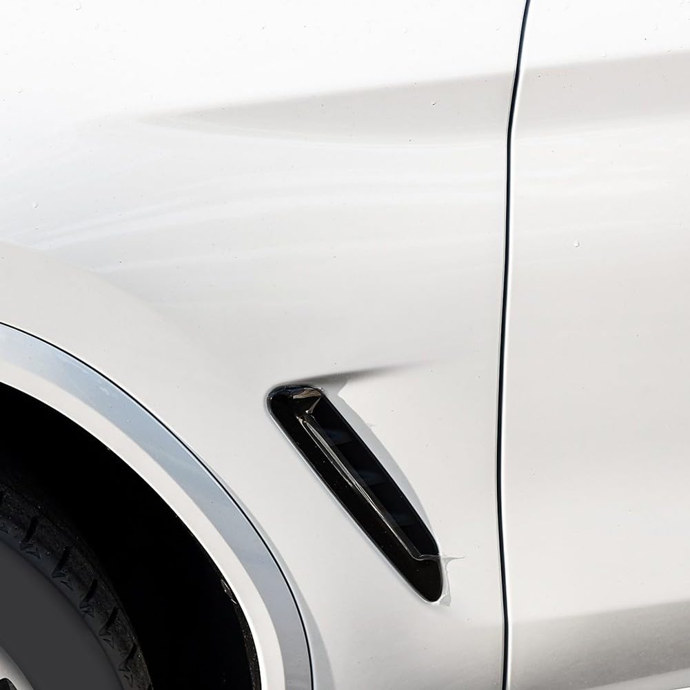 Schwarze Kotflügel Seitenluftkanalverkleidung aus ABS, 1 Paar, passend für BMW G01 X3 M Sport 2018-2021, Ersatz für OEM 51138064805/51138064806