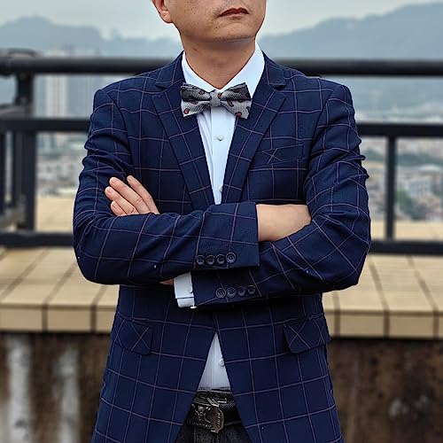 Image of Bow Tie for Men & Boys, Pre-Tied Bowtie Adjustable 9-18in, for Formal Tuxedo, Prom Party, Wedding