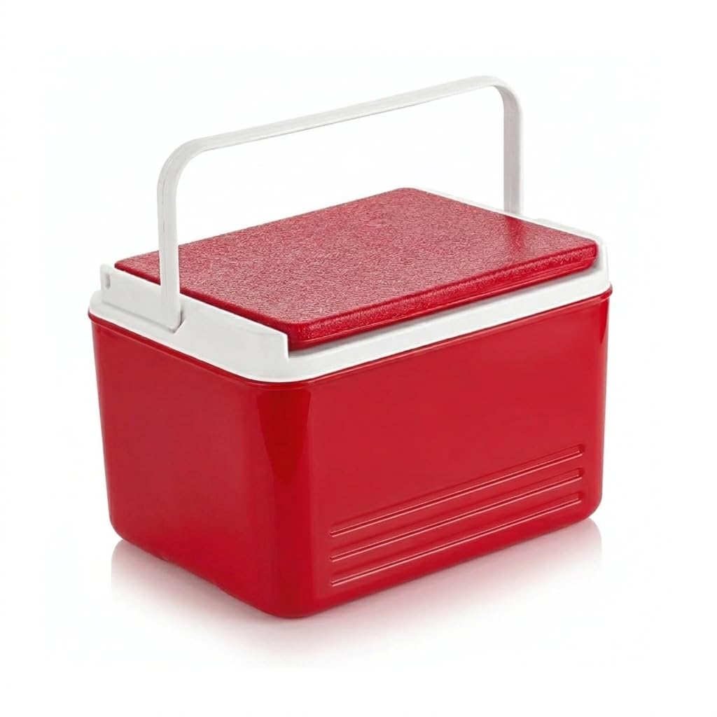 6 Liter Ice Box Cooler with Performance Insulation – Secure Locking Lid and Easy Carry Handle – Ideal for Camping, Picnic, Beach, Outdoor Travel and Family Fun Outings (1 Pcs) (Red)-image-40