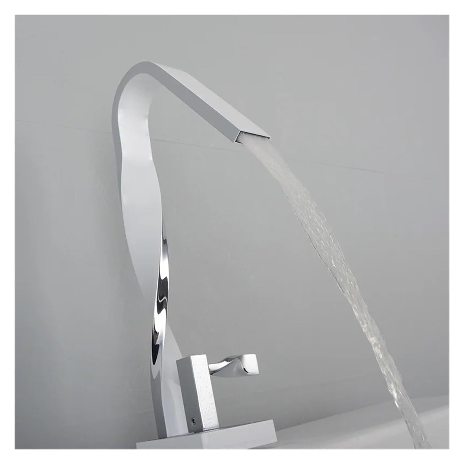 Rubinetto for lavabo da bagno in oro spazzolato, maniglia singola, miscelatore monoforo, rubinetto for lavabo con rubinetto caldo e freddo montato su piano (Size : Chrome)