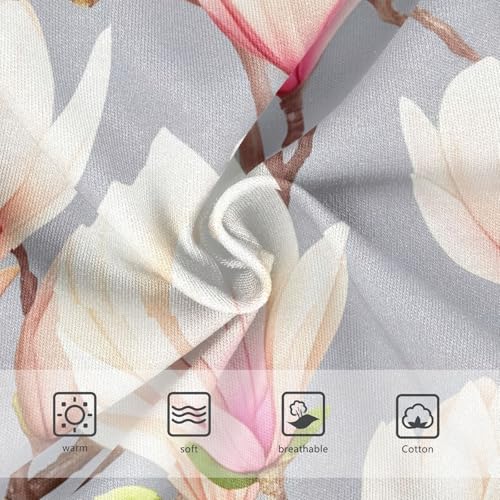 Print Toddler Underwear Custom 2t Cotton Panties for Girl Magnolia Flowers Cream Pink Undies Kids Briefs3