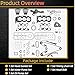 4.0 1GR-FE Engine Timing Chain Kit with Full Gasket Set Water/Oil Pump Head Bolts Fit for Toyota 4Runner Tacoma Tundra FJ Cruiser 4.0L V6 2003-2012 EP470 1350631010 HS26330PT WPT802
