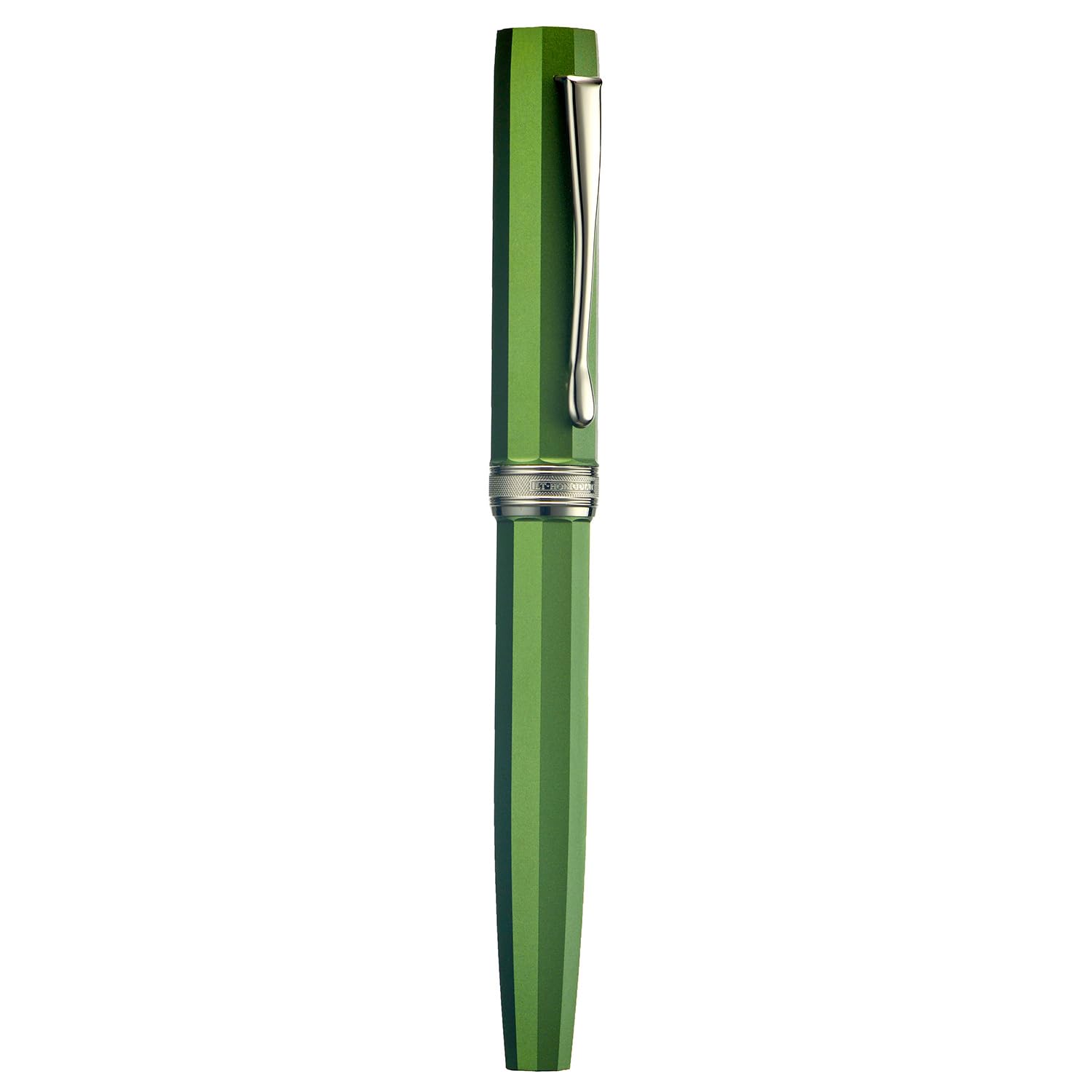 HONG DIAN N11 Fountain Pen, Titanium-Coated Black Extra Fine Soft Nib, Grass Green & Octagonal Geometric Design with Metal Case Set - Image 2