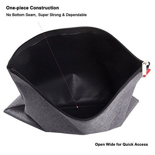 Advcer 5 Pack Canvas Zipper Tool Bag Set, 13.3" X 9.4" 14Oz Heavy Duty Waterproof Multipurpose Utility Multi Tool Storage Pouch Case For Organizing And Sorting Household Tools, Spare Parts (5 Colors) #TOP6