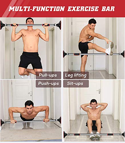 Aprixiate Pull Up Bar For Doorway, Chin Up Bar No Screw Installation Strength Training Pull-Up Bars With Automatic Locking, Adjustable Width For Home Gym Exercise Fitness 440 Lbs #TOP4