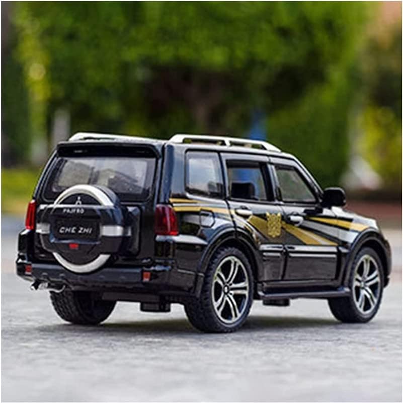 Image of LONGMIRE Metal Pull Back Diecast Car Pull Back Model with Sound Light Boys Gifts Toys for Kids Pack of 1, Multicolor (Police Pajero)