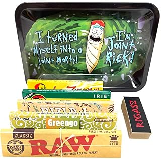 Mini Metal Rolling Tray with King Size Rolling Papers and Reds Tips