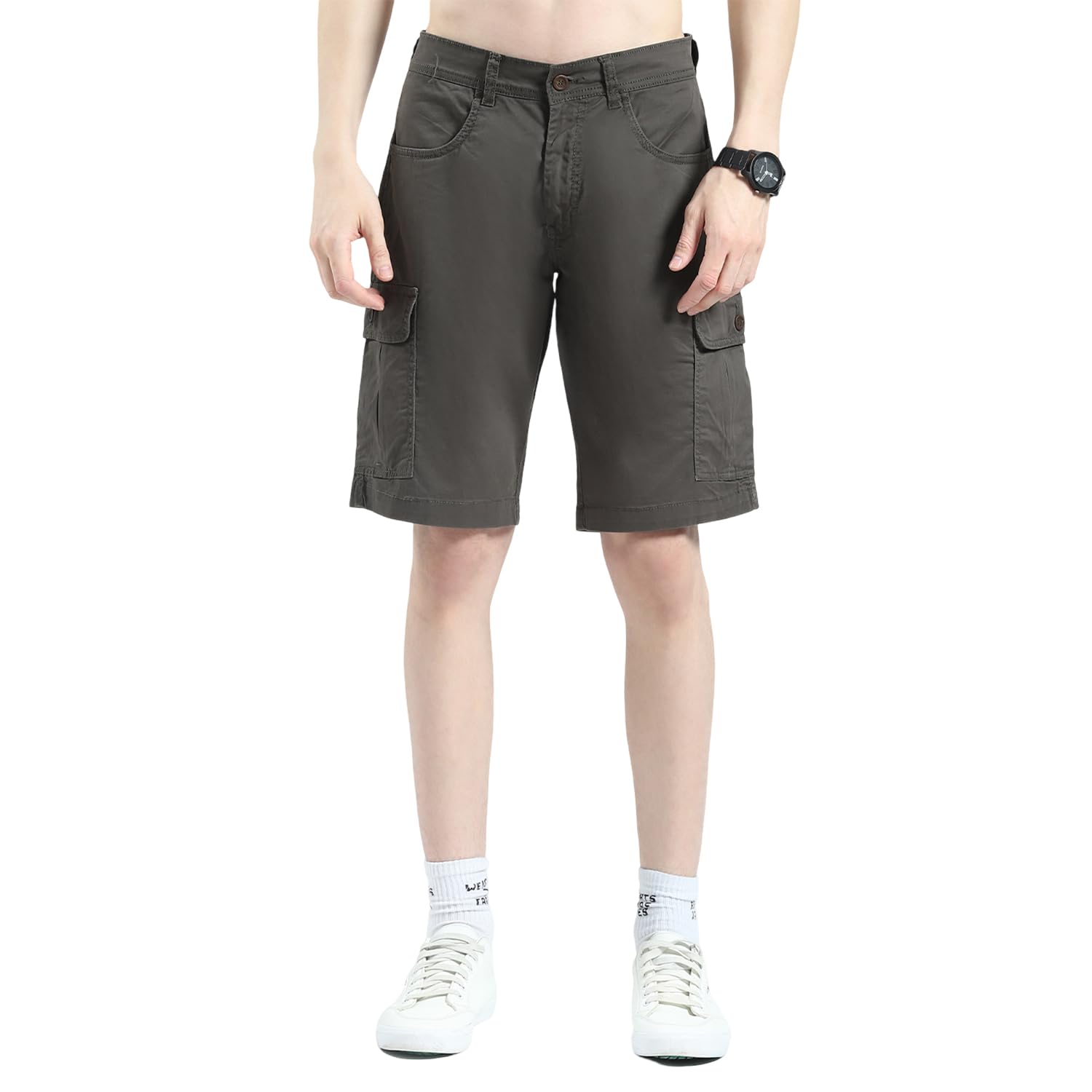 monte carlo Men's Regular Fit Shorts | Mid Rise | Lightweight Summer Shorts |Button Closure | Side Pockets | Casual Short's for Men's-picture-50