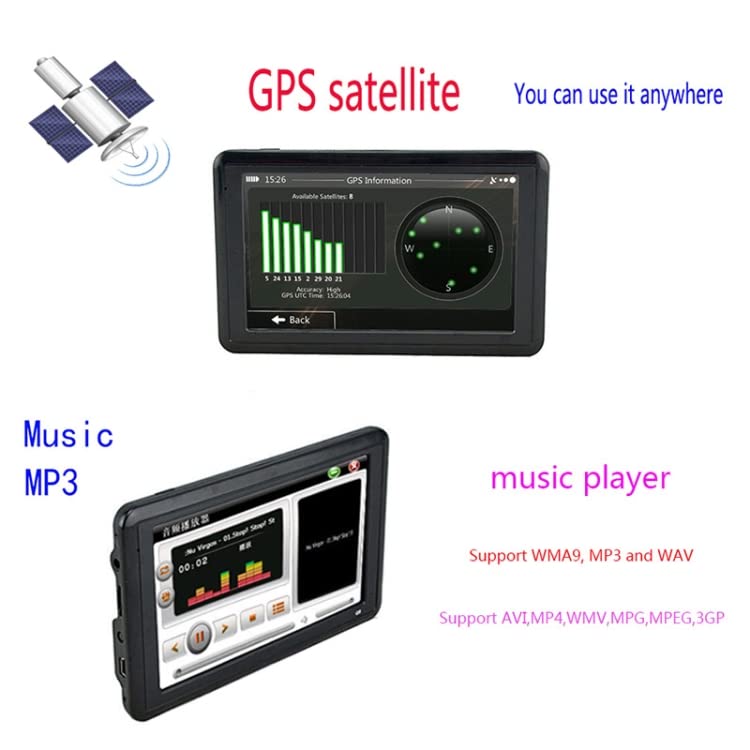 GPS Voiture Universel Yctze 5 Pouces - Écran Tactile 8GB - Navigation MP3 FM - Noir