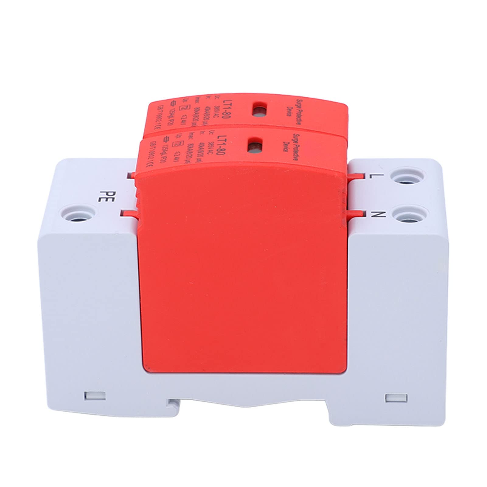 Buachois Dispositivo Scaricatore 2P,AC 385V Binario Guida 40‑80Ka Protezione Scaricatore di Tensione Modulo di Protezione Elettronico Per Fotovoltaico Solare, Alimentatore