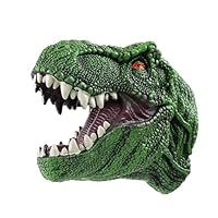 Dinosaur Hand Puppets – Dinno Head Toy, Flexible Hand Puppet | Realistic Dinosaur Glove Puppt for Kids, Soft Rubber Dinno Head Role Play, Educational Animal Puppt for Boys Girls, Birthday Party Preten