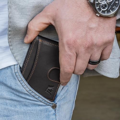 Kings Loot Custom Wallet for Men | Engraved Leather Slim Wallet with Money Clip | Personalized RFID Blocking Design | Minimalist & Stylish Wallets (Truffle)3