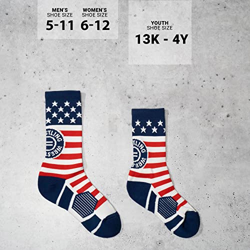 ChalkTalkSPORTS Wrestling Athletic Woven Mid-Calf Socks | USA Size4