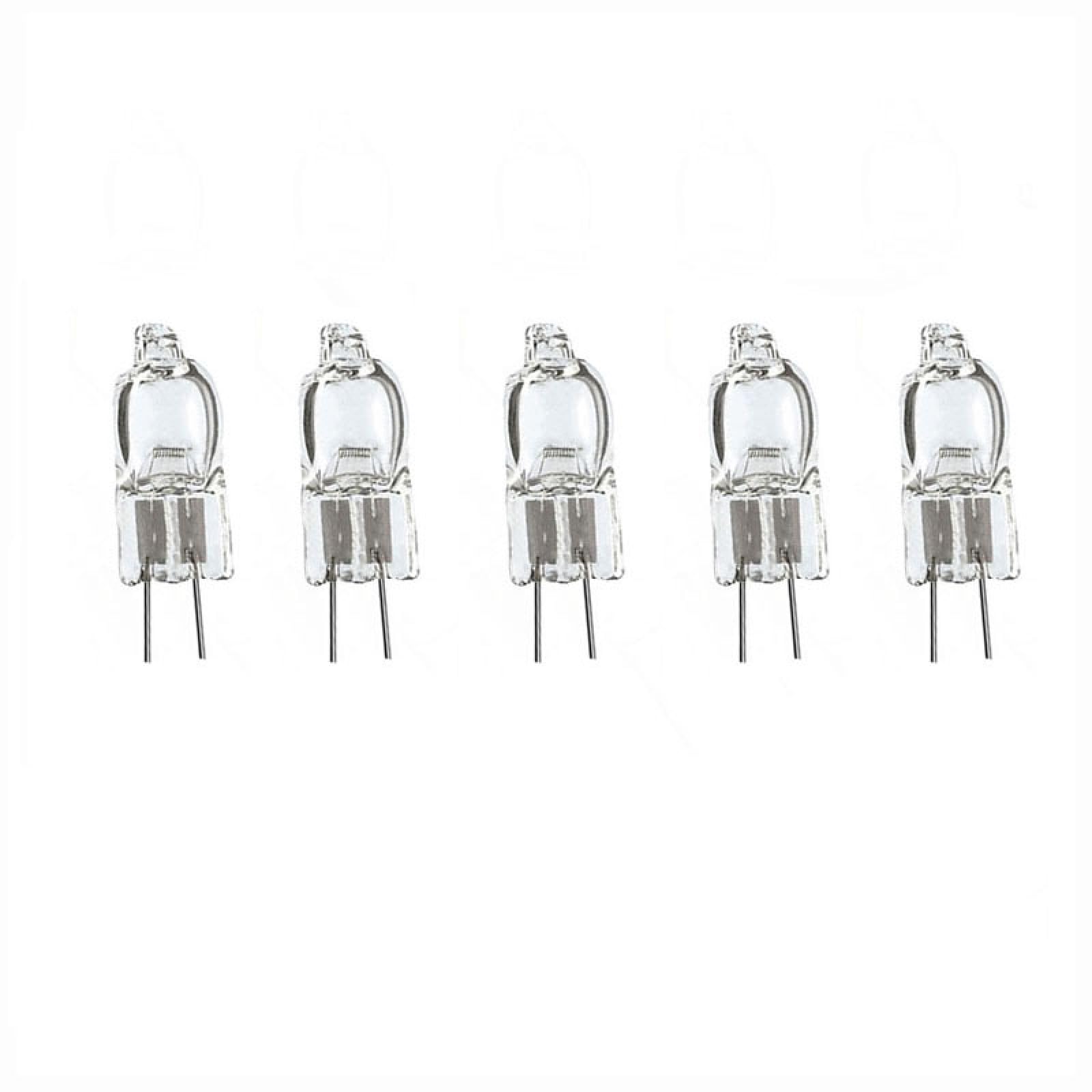 UGEFKMQ G4 Halogen Bulb Capsule G4 24V Halogen Light Bulb Pack of 5 G4 Halogen 20W Bulbs Warm White,10W