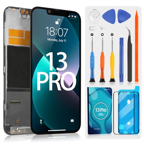 Risolvere i problemi: Questo schermo risolve tutti i problemi relativi al display LCD per iPhone 13 Pro: schermo rotto, macchie di polvere, colori errati, problemi di risposta tattile e altro ancora. Il kit di ricambio per iPhone 13 Pro parziale non include il cavo del pulsante del volume, il cavo del pulsante di accensione e il sensore di prossimità, il che significa che dovrai trasferirli dal vecchio schermo al nuovo.