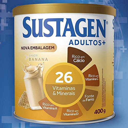 Complemento Alimentar Sustagen N&E Adultos+ Sabor Banana - Lata 400g