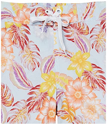 Snapper Rock Girls' Boho Tropical Sustainable Boardshorts (Little Big Kids), Blue2