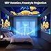 [Built-in Apps]Mini Portable Projector with WiFi and Bluetooth,Support Movie Projector 1080P HD,Auto Keystone Correction,180° Rotatable,Compatible with TV Stick, HDMI, USB, Smartphone, Laptop