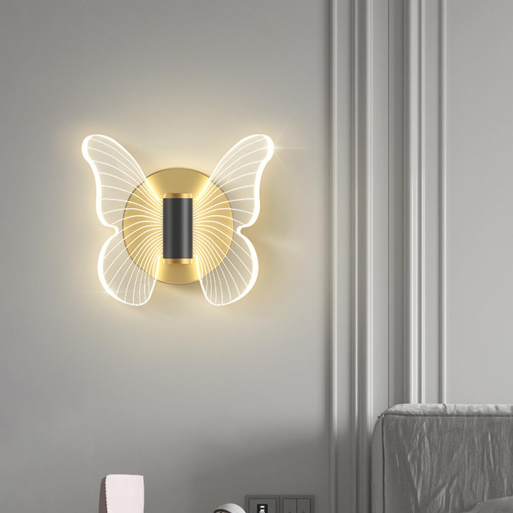 Mengjay LED Wall Lamp 12W, Modern Aluminum LED Wall Light, Indoor Wall Light Sconce Lighting Fixtures for Bedroom Living Room Hallway (1xFlammige)