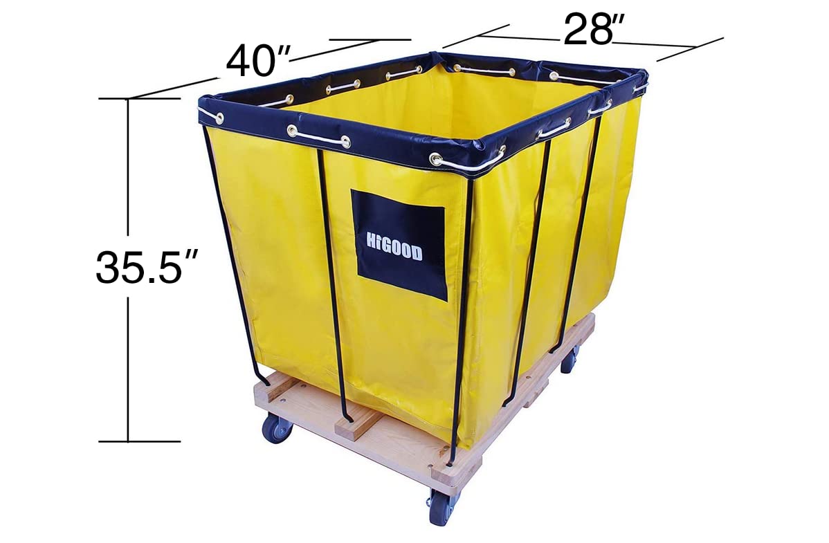 Basket Trucks,Service Carts Yellow 16 Bushel Knock Down Truck,Carts, 20.0 cu. ft, 600 lb, 40" L X 28" W X 35.5" H Capacity