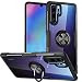 Produktbild Schutzhülle für Huawei P30 Pro, Glasfaser, transparent, mit Einer um 360 Grad drehbaren Halterung, Fingerring, magnetische KFZ-Halterung, schwarzer Rahmen