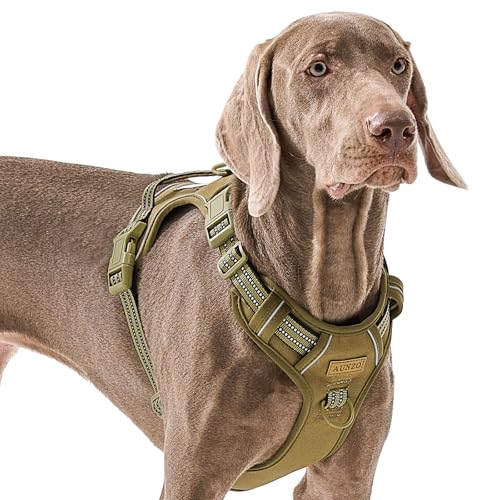 Adjustable No-Pull Reflective Soft Inescapable Dog Vest Harness for Big Dog Breeds, Siberian Husky...