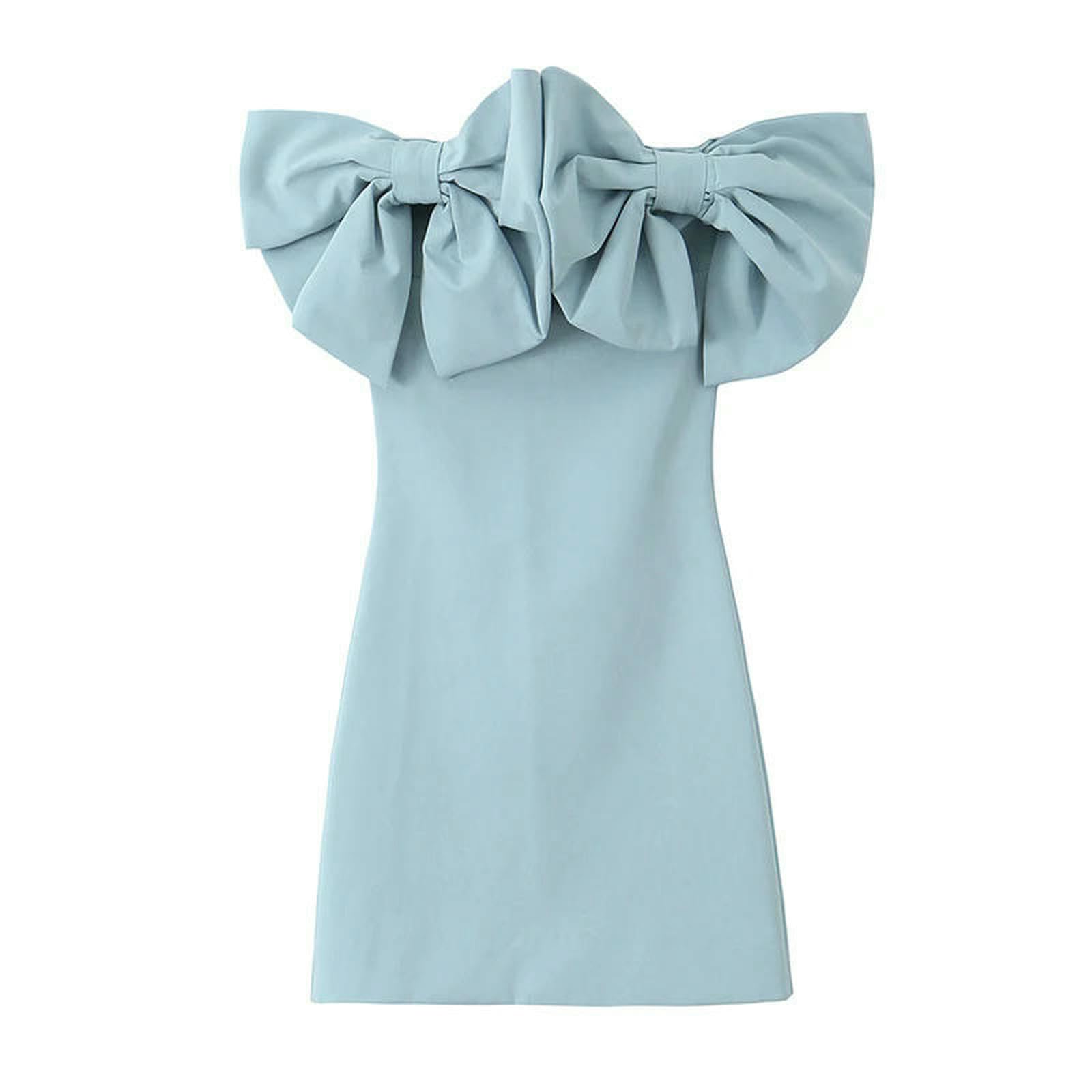 Vestito Donna Donne Fashion con Blu Blu Senza Blu Senza Zipper Abiti Abbigliamento Vintage Senza Spalline Femminile Maschile Abiti da Donna Chic-Blu-XS