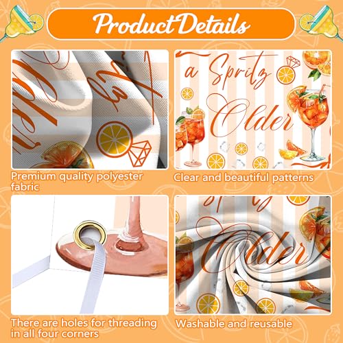 Fondo para fiesta Bomxoi 7ft x 5ft naranja miniatura 3