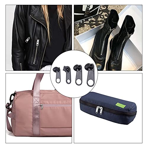 Image of GORGECRAFT 32PCS 4 Sizes Zip Puller Replacement Plastic Slider Instant Clip Quick Fix Zip Kits Removable Fix Zipper Repair Kit Garment Accessories for Coats Jacket Luggage