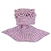 Xjamus Crochet Mermaid Tail Blanket for Kids,Soft Cozy Knitting Sleeping Bag All Seasons Camping Bag,Birthday Gift Shawl(kids, pink)