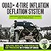 MORRFlate Quad+ 4 Tire Inflation & Deflation System – 800D Braided Hose – Fits Up to 155