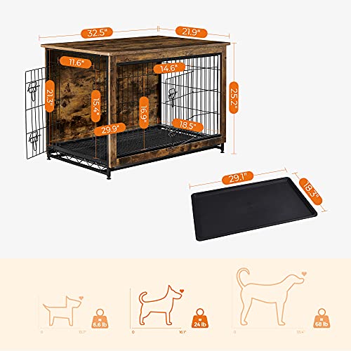 FEANDREA Dog Crate Furniture, Side End Table, Modern Kennel for Dogs Indoor up to 45 lb, Heavy-Duty Dog Cage with Multi… - Image 6