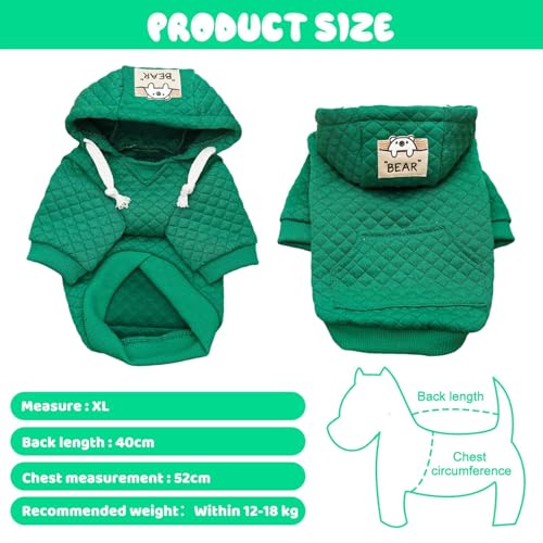 Sweat à Capuche pour Chiens De Petite Et Moyenne Taille, Chaud Sweatshirt Pourchiens, Pull Chaud - Manteau pour Animaux De Compagnie, Pet VêTements Veste pour Chien Manteau Jumpsuit Costume – Image 3