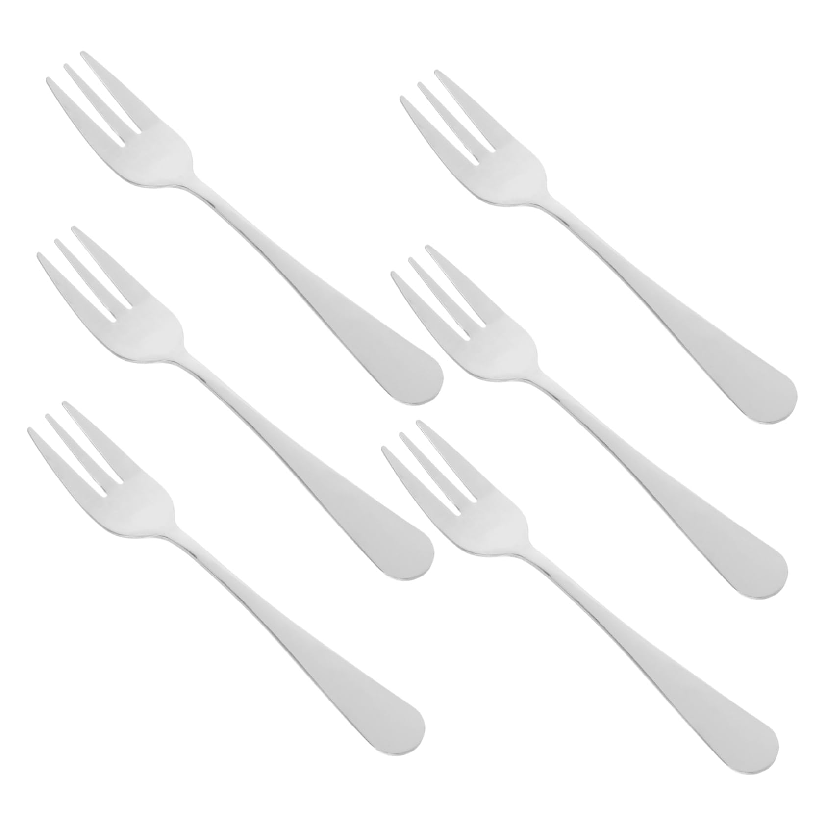 Cabilock 6pcs Appetizer Forks for Salads Cakes and Dips Elegant Silverware with Comfortable Grip for Home and Commercial Use