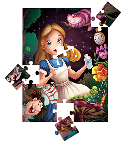 Image of Alice in Wonderland - 30 Piece Jigsaw Puzzle with Free Reading Book