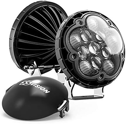SS VISION 5.6" LED Pods, 2Pcs 4950LM 55W Spot Flood Combo LED Light Bar Off Road Fog Driving Lights with Weatherproof Cover for Truck Jeep Pickup Roof Bumper ATV SUV UTV Boat, Black