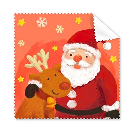 Tissu lunettes nettoyant écran motif Père Noël élan flocon 5pcs