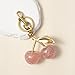 ApexHaul Elegant Keychain Cherry Bag Charm - Alloy Cherry Bag Charm, Cute Decorative Purse Accessory & Fashionable Keyring for Handbags, Thoughtful Gift for Women (Pink)
