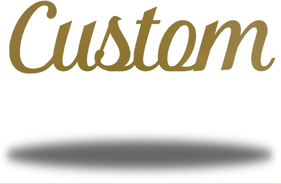 Riverside Designs Custom Cursive Word 9-14 | Personalized Metal Wall Art steel Decor | Made in USA | Multiple Colors (Black)