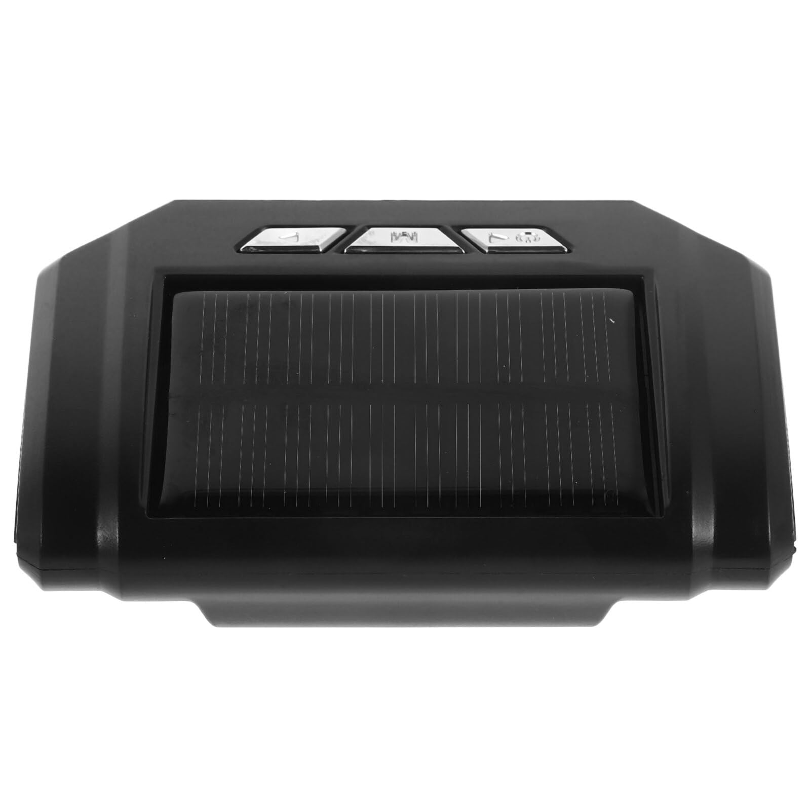 Yardwe Reloj para Coche con Energía Solar y Termómetro Digital para Salpicadero, Pantalla Lcd con Temperatura en Real, Mecanismo Autoajustable y Carcasa Abs Negra