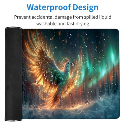Tapis de souris bureau vert 800x300mm idéal pour setup informatique - 3