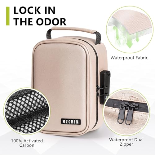 Image of OZCHIN Smell Proof Bag with Combination Lock File Organizer Case Container Medicine Odorless Storage Lock Box Great Gift for Friend