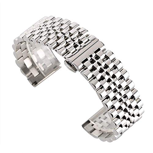 Bracelet de montre 22mm en acier bicolore pour le style masculin au quotidien