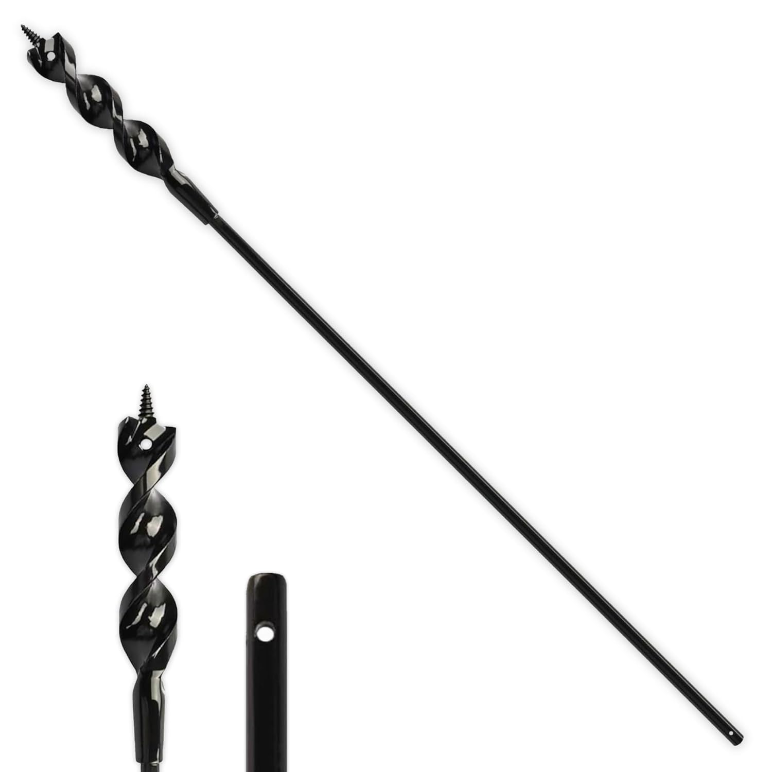 flexible installer drill bit 9/16 inch x 54 inch, wire pulling and fishing, auger head installer drill bit, fish bit for pulling wires in walls ceilings and sidewalks, 1/4" 3-flat anti-slip shank ? 9/16 inch length: 54 inch